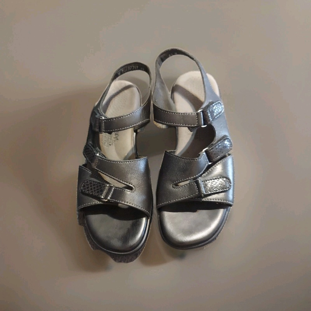 SAS Tabby Slingback Strappy Wedge Sandal Black Boho Bungee Tripad Comfort‎ Shoes